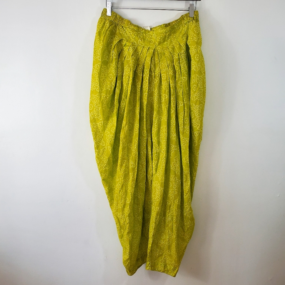 Westside Paisley Harem Pants Flowy Boho Cotton Green L /XL /XXL